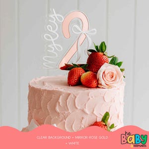 Bögen Themed Cake Topper | Kokette Themed Geburtstag | Girly Themed Geburtstag | Schleifen Ballett Pastell | Acryl-Kuchendeckel | Personalisiert |Zahl