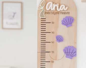 Personalised Growth Chart - UNDER THE SEA | Custom Made | Bespoke | Neutral | Nursery Decor | Height Chart | Girls Decor | Australia