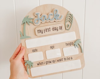 Back to School Board | Personalised My First Day Board | Back to School Sign | SUMMER DAYS