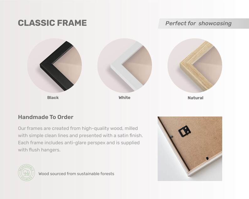 three different types of frames with different shapes and sizes