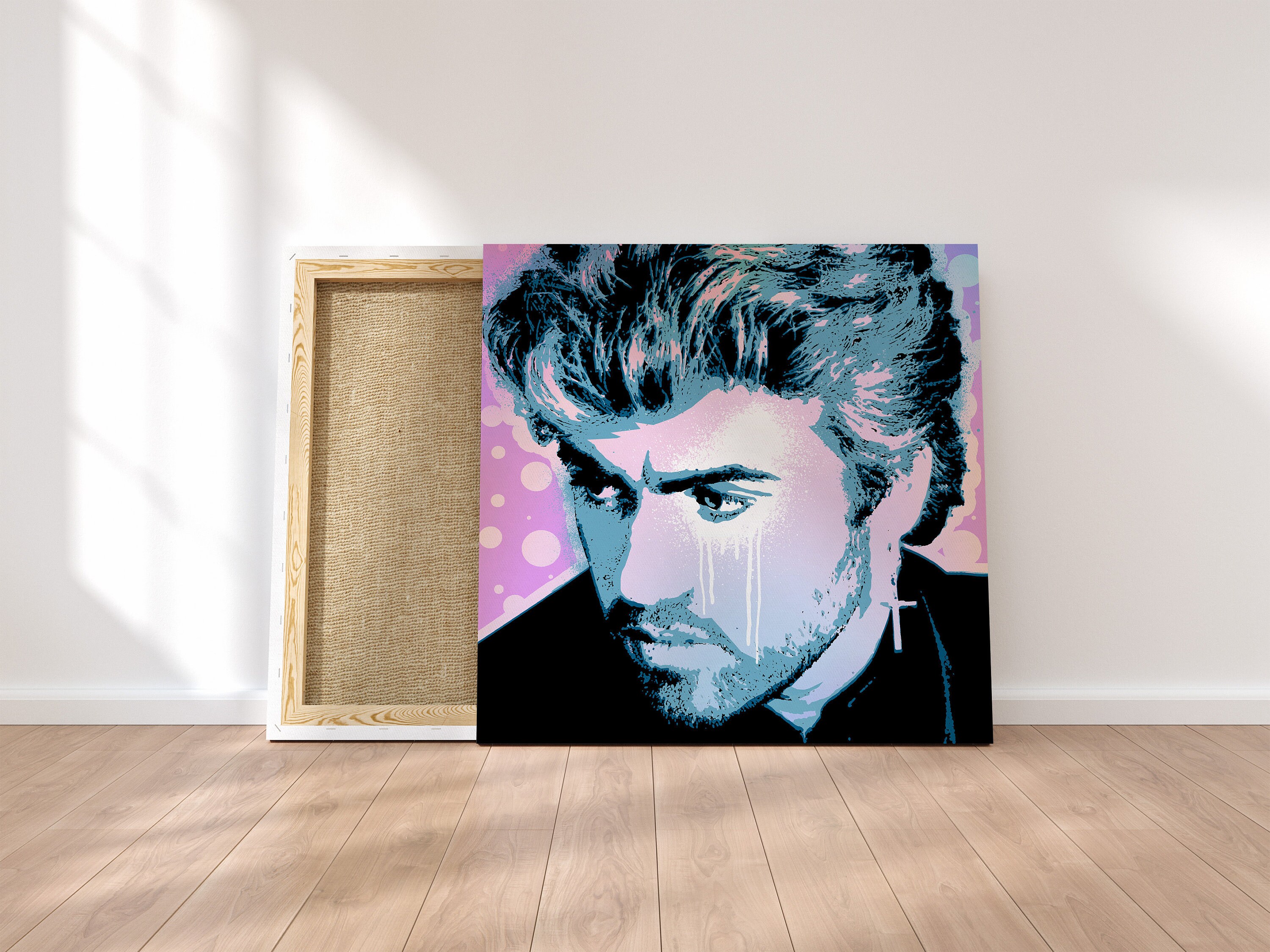 Michael canvas print 80's pop art Wham graffiti Etsy