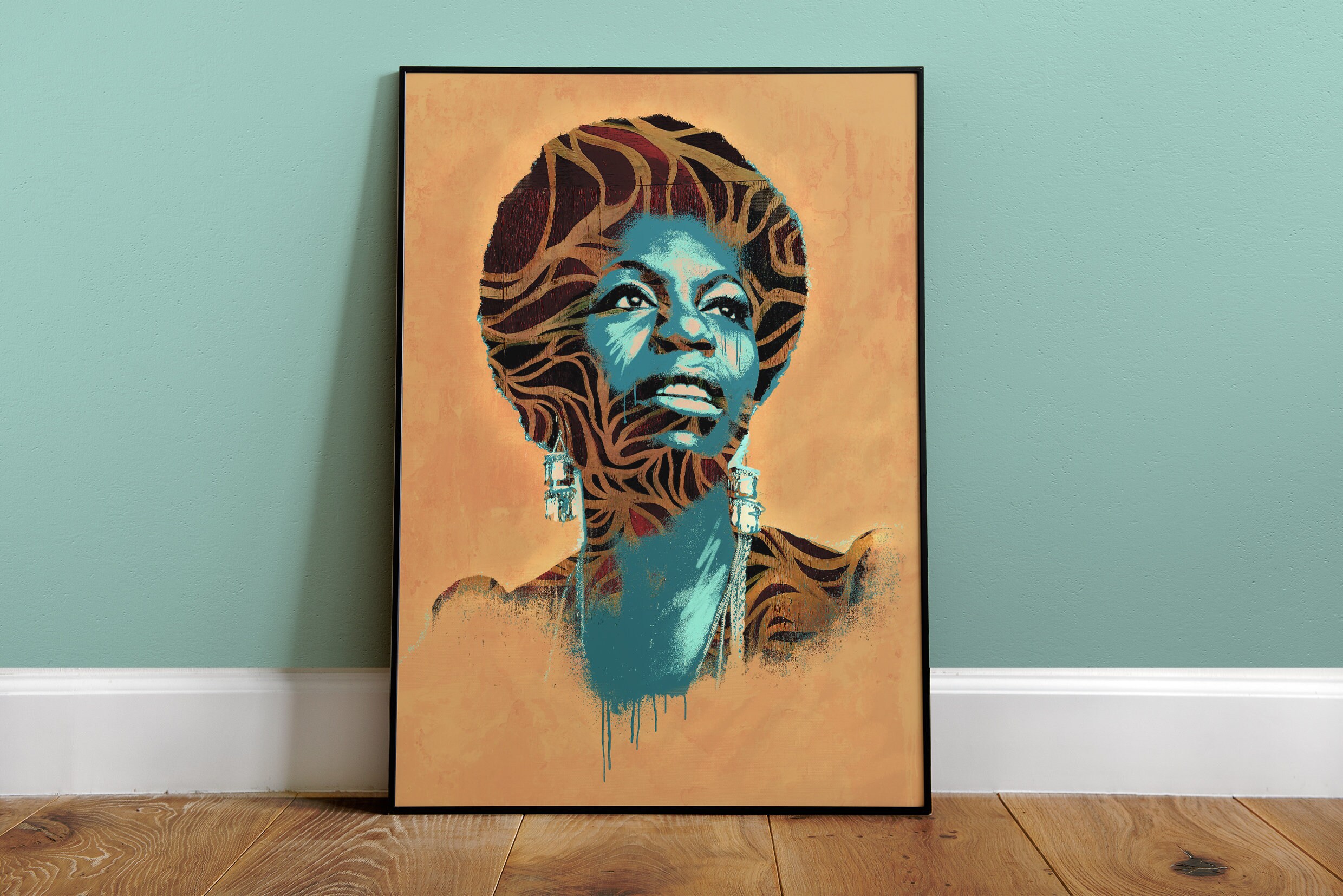 Nina Simone fine art poster print Wall art with soul | Etsy