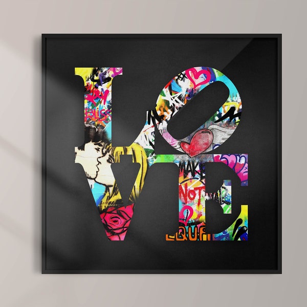 Graffiti Love Poster Print Colourful Street Pop Wall Art