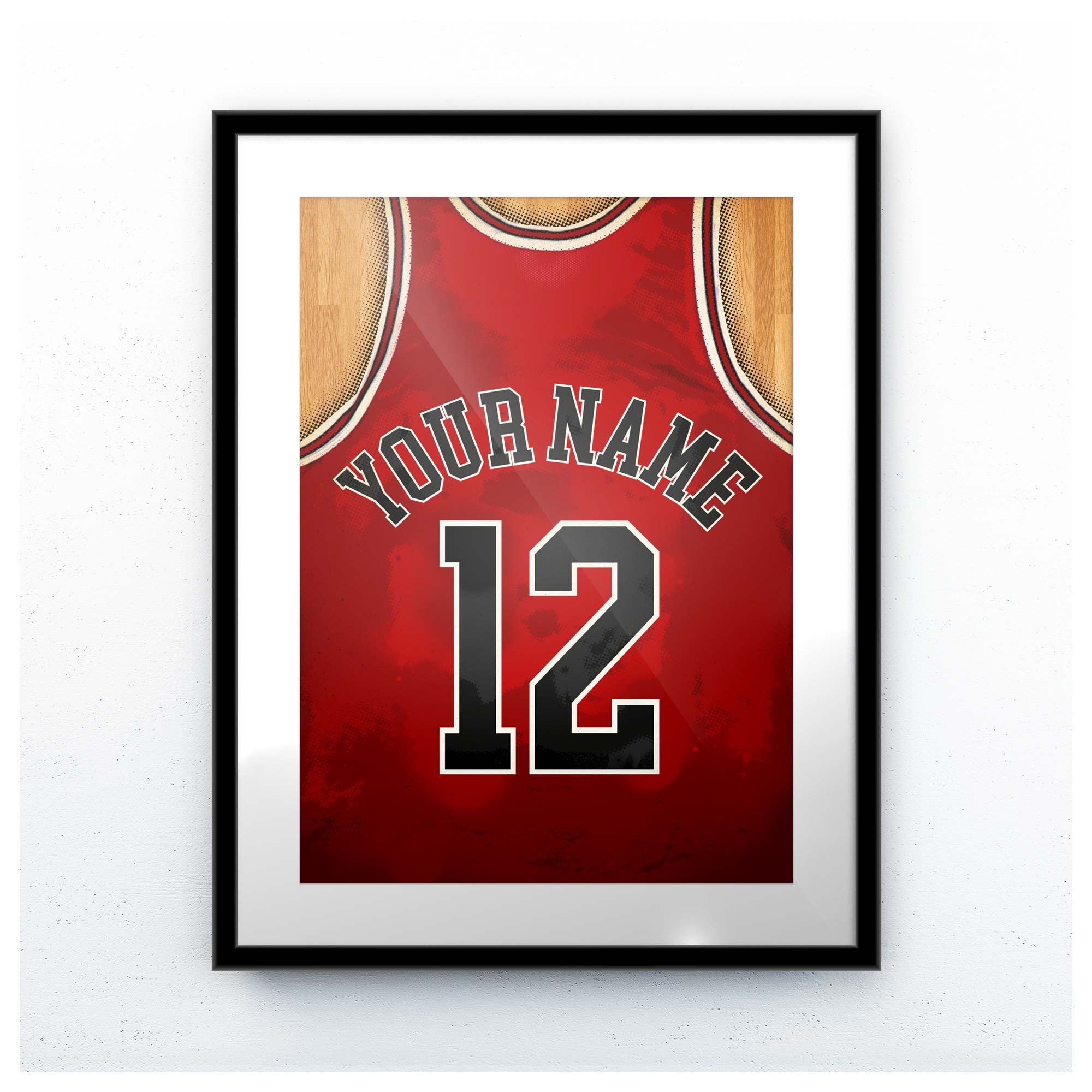 framed basketball jersey