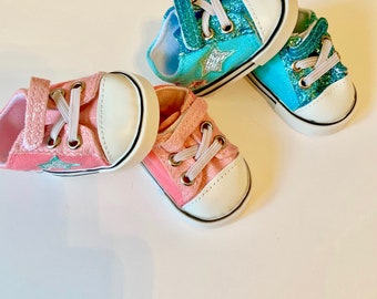 Aqua Blue High Top Sneakers Shoes fit 18/" American Girl Size Doll