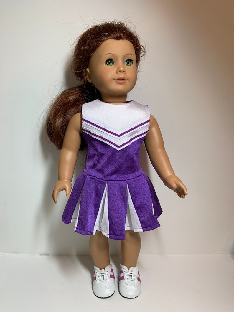 18 Doll Cheerleading Outfit Purple and White With - Etsy