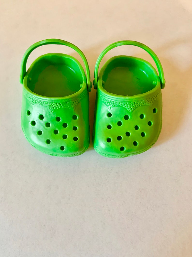 18 Inch Doll shoes Lime Green Doll Crocs Fits Like