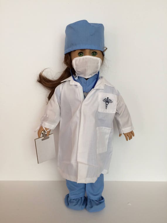 Nurse Scrubs Costume PANTS TOP JACKET Doll Clothes For 18/" American Girl Debs