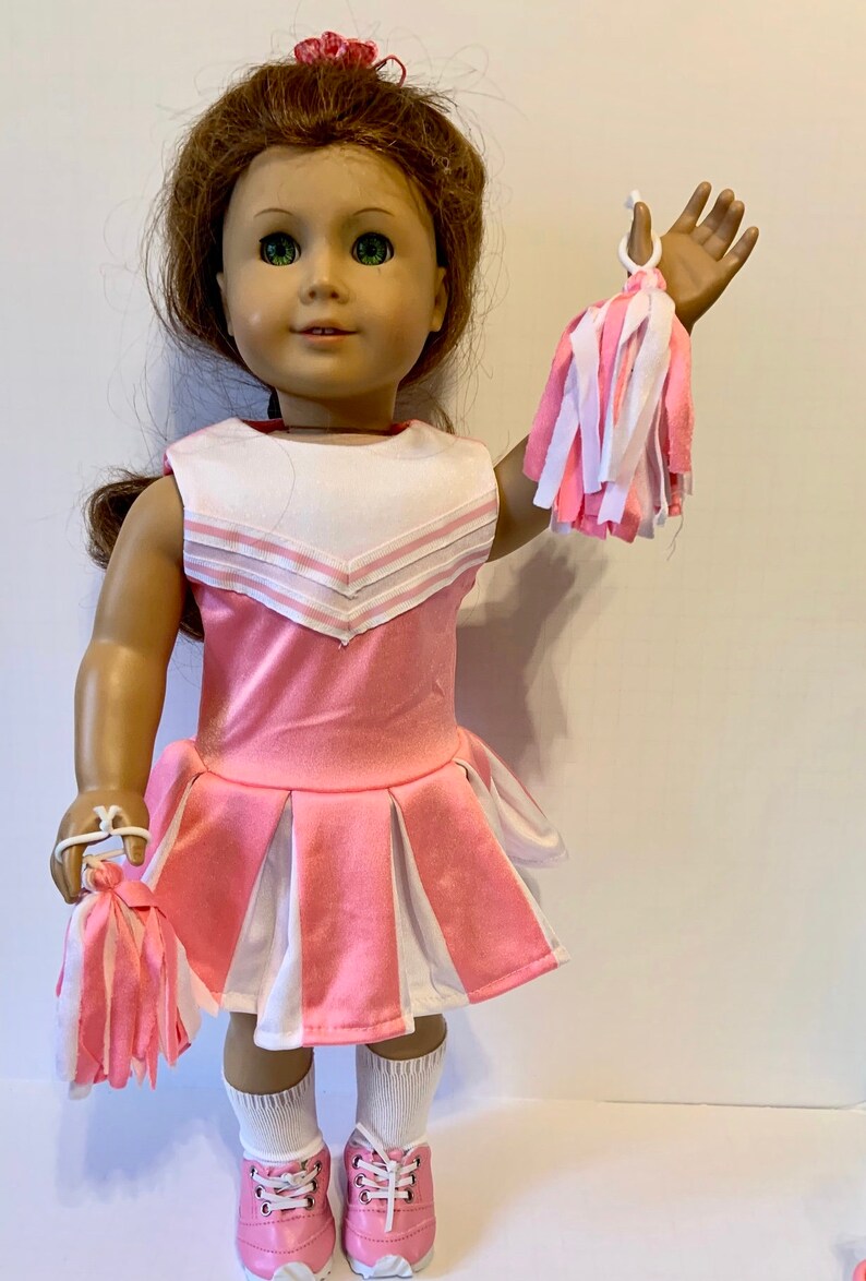 Doll Cheerleading Uniform 18 Inch Doll Clothes Pink and White Etsy