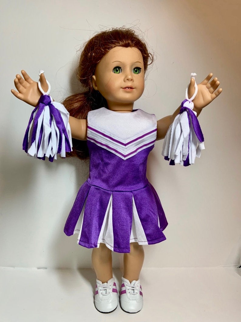 18 Doll Cheerleading Outfit Purple and White With - Etsy