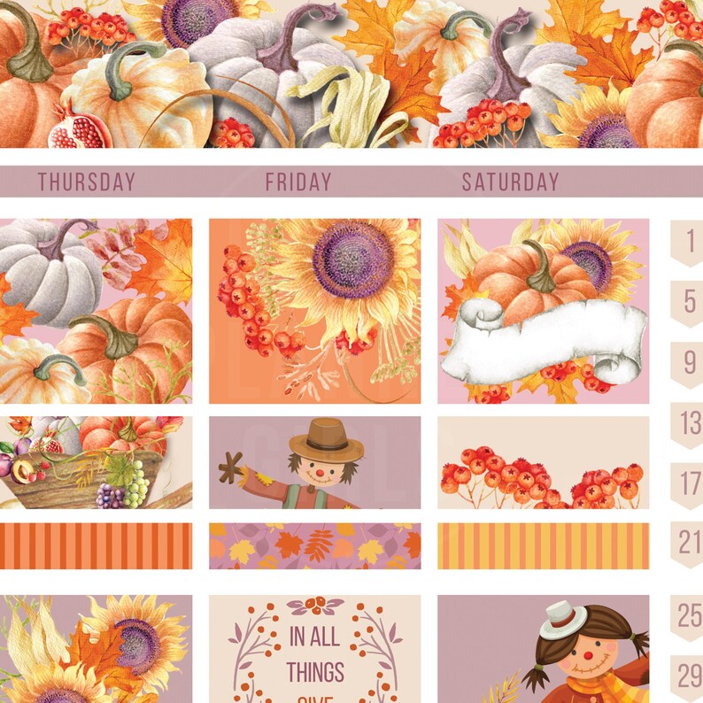 November Planner Stickers November Sticker Kit November | Etsy