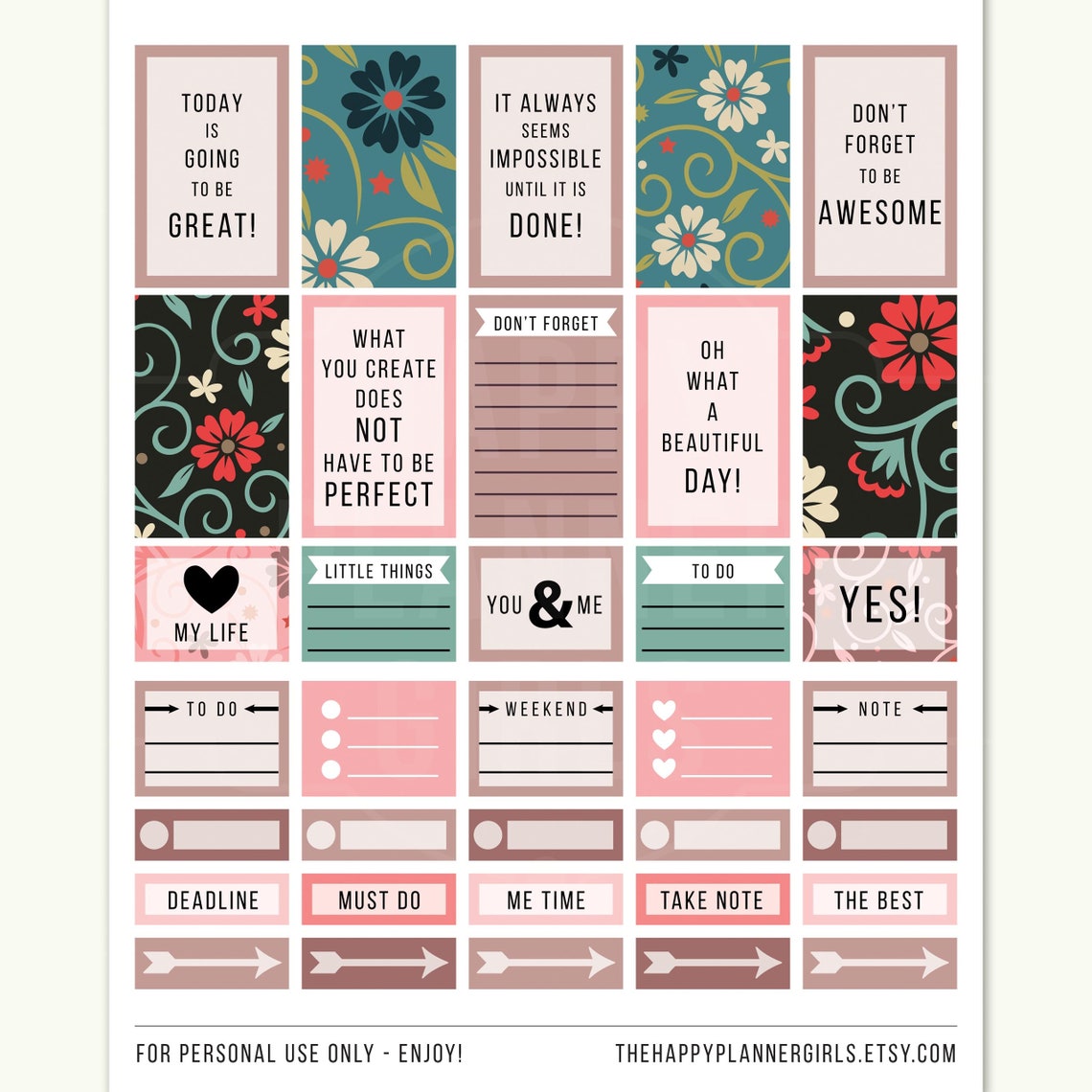 Vintage Sticker Set Vintage Planner Stickers Happy Planner Etsy