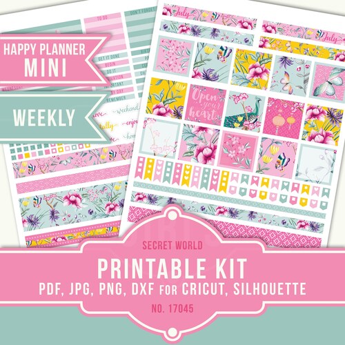Floral Monthly Stickers Printable Monthly Planner Stickers | Etsy
