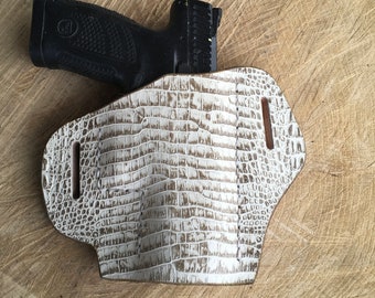 Leather Faux Reptile Holster.