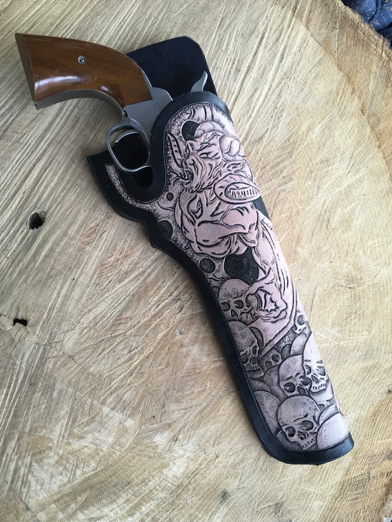 Leather Demon Skull Holster.