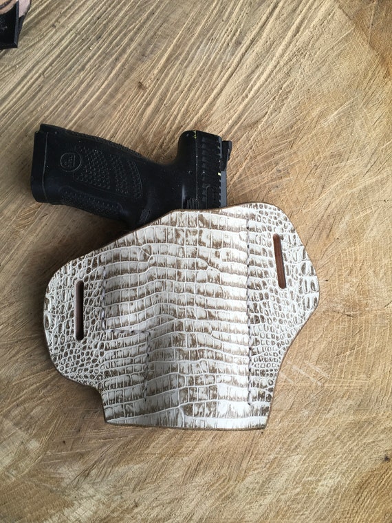 Leather Faux Reptile Holster.