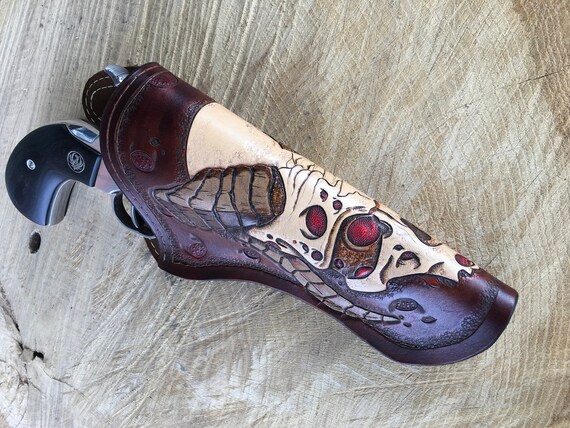Leather Demon Skull Holster.