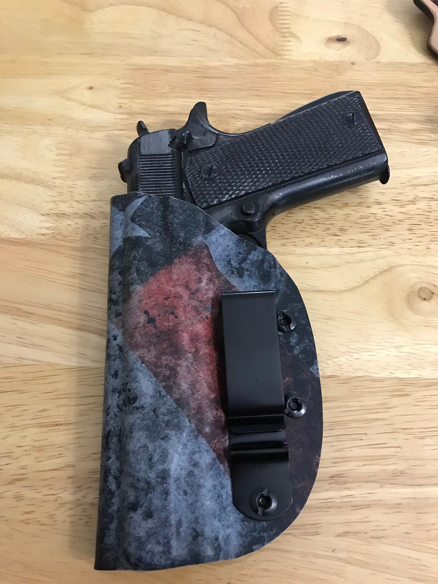 Custom kydex Holster, 1911 waistband Flag