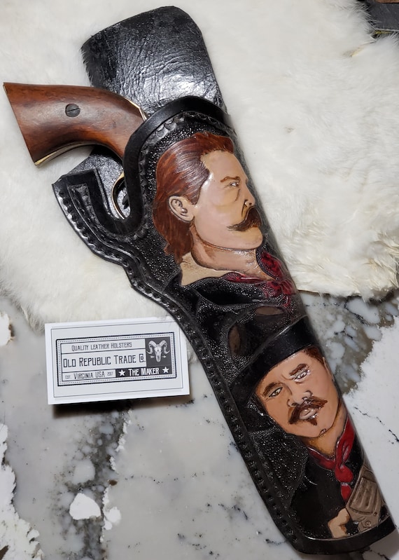 Leather Tombstone Holster. 44. Mag