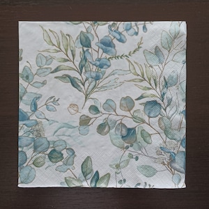 Tovaglioli per decoupage - set da 4 - pranzo Tovaglioli di carta per il decoupage Carta per il decoupage Piante per il decoupage