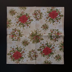 Guardanapos de decoupage - conjunto de 3 - almoço Guardanapos de papel para Decoupage Papel de Natal para Decoupage Papel para Decoupage