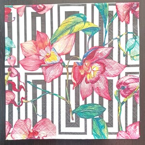 Servilletas de decoupage - juego de 4 - almuerzo Servilletas de papel para decoupage Papel para decoupage Flores para decoupage Flores Servilletas Servilletas de amor