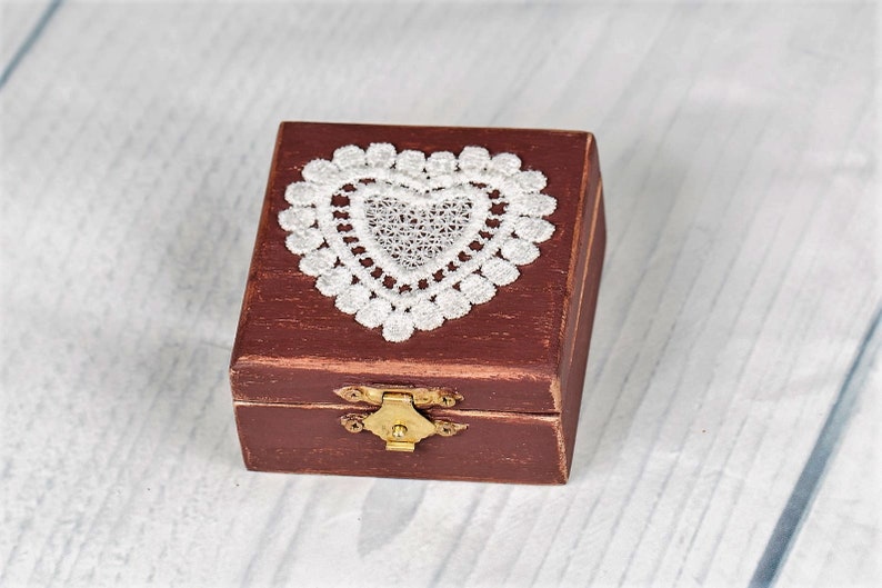 Wood Box Ring Pillows Gift Box Small Wooden Box Hand Made Ring Box Rustic Wedding Engagement ring box Wedding Ring Box Wedding Decor