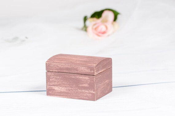 Scatola Porta Fedi Nuziali In Legno Stile Rustico - Ideale Per Matrimoni E Ricordo - Foto 3