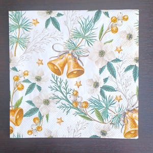 Tovaglioli per decoupage - set da 4 - pranzo Tovaglioli di carta per decoupage Carta natalizia per decoupage Carta per decoupage Giorno di Natale