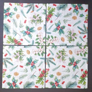 Tovaglioli per decoupage - set da 4 - pranzo Tovaglioli di carta per decoupage Carta natalizia per decoupage Carta per decoupage Giorno di Natale