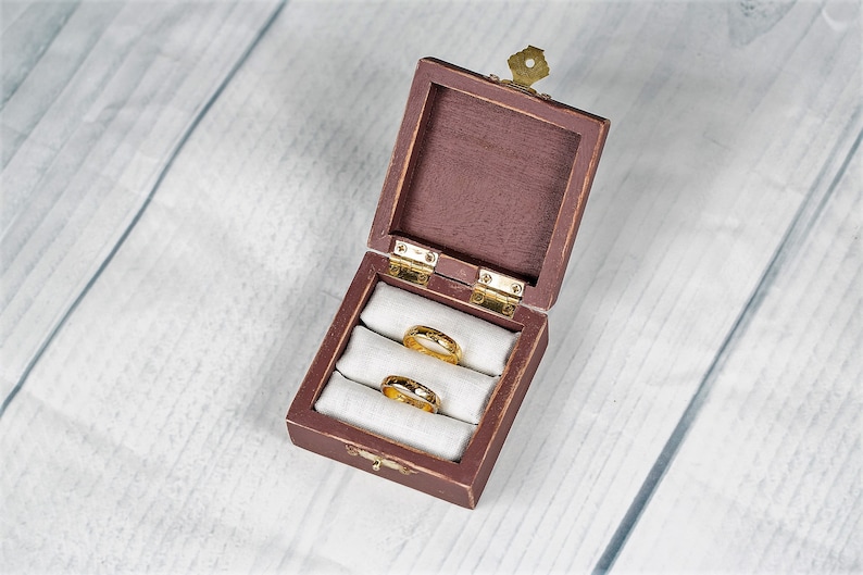 Wood Box Ring Pillows Gift Box Small Wooden Box Hand Made Ring Box Rustic Wedding Engagement ring box Wedding Ring Box Wedding Decor