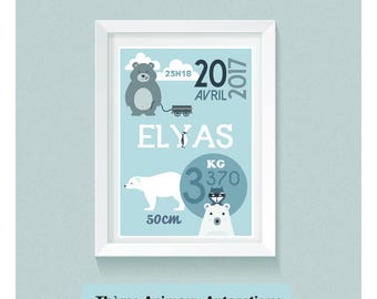 Personalized birth print