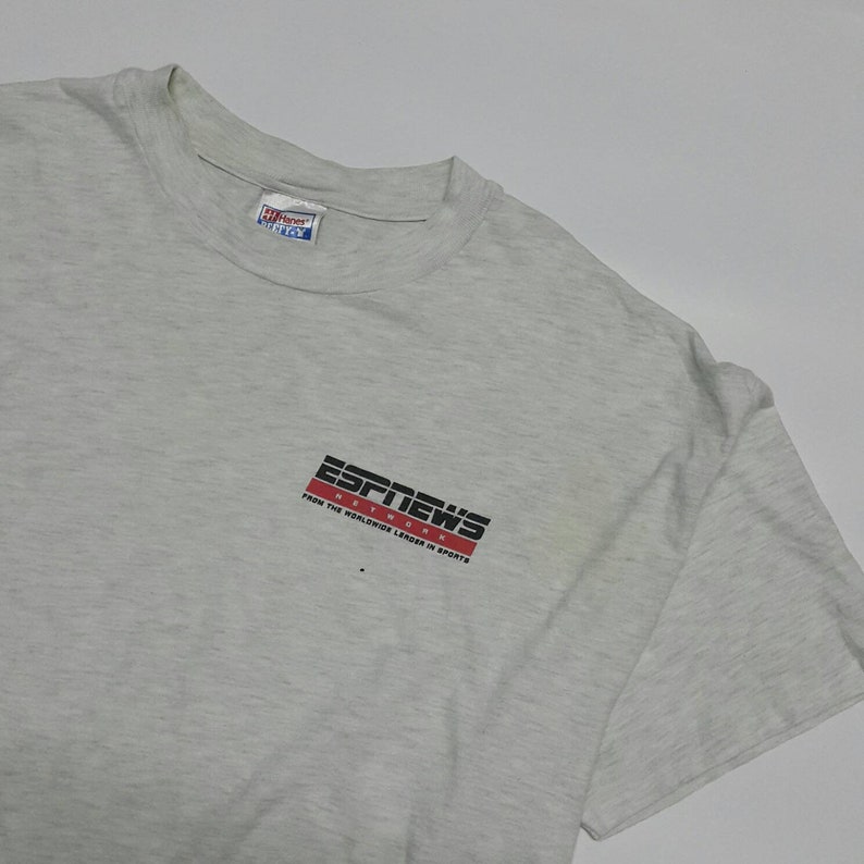 Vintage 90s Espnews Network Short Sleeve T Shirt Size Xl Etsy