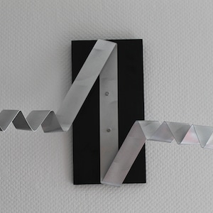 Large Modern Abstract Wood Aluminum Art Wall Sculpture&quot;Heartbeat&quot; 75 cm Wall sculpture sculpture murale vägg sculpture escultura de pared