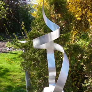Große Moderne Abstrakte Aluminium Metall Skulptur Künstler Unikat Circle sculpture en métal metal art garden ornament Bild 4