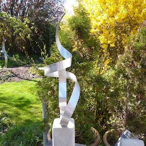 Große Moderne Abstrakte Aluminium Metall Skulptur Künstler Unikat &quot;Circle&quot; sculpture en métal metal art garden ornament