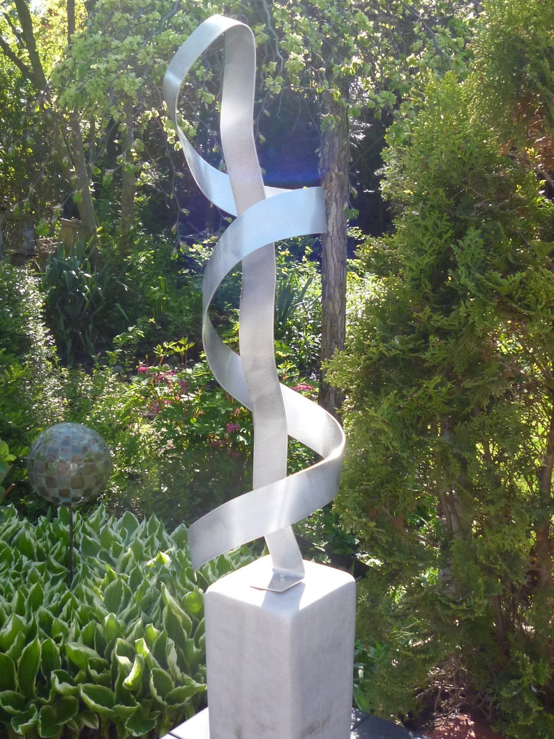 Neu Große Moderne Abstrakte Aluminium Metall Skulptur Künstler Unikat