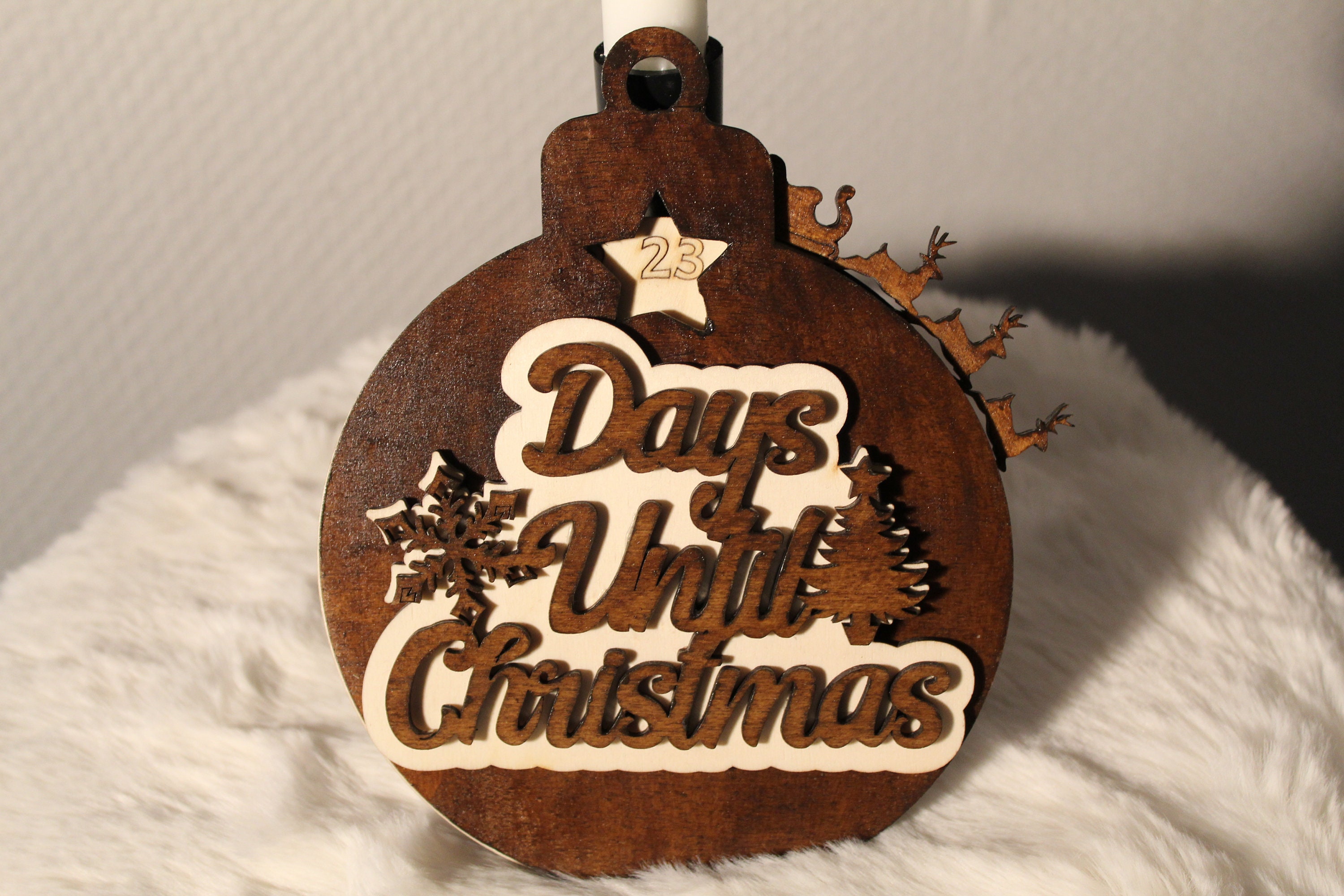 Christmas countdown Christmas ball tree decorations Christmas calendar wooden calendar Christmas decoration Christmas countdown permanent calendar