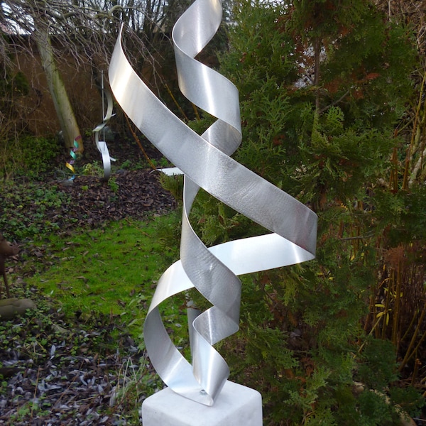 Große Moderne Abstrakte Aluminium Metall Skulptur "Run" Künstler Unikat metal art