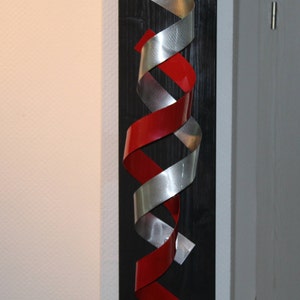 RED O Modern Abstract Wood Aluminum Art Wall Sculpture 80 cm Wall sculpture sculpture en métal escultura en metal Metallinen veistos