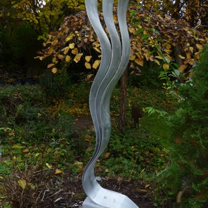 New Large Modern Abstract Aluminum Metal Sculpture Unique Artist &quot;Three&quot; sculpture en métal metal art garden ornament escultura en metal