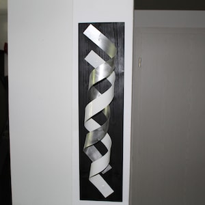 WHITE O&quot; Modern Abstract Wood Aluminum Art Wall Sculpture 80 cm Wall sculpture sculpture en métal escultura en metal Metallinen veistos