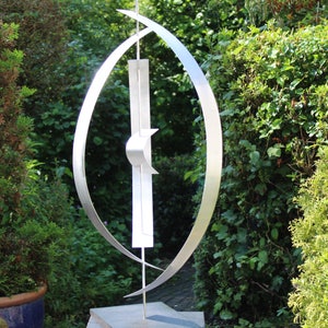 Modern Abstract Wood Aluminum Artist Sculpture &quot;Silver 4&quot; 80 cm sculpture en métal metal art escultura en metal Metallinen veistos