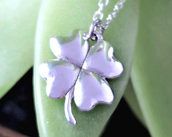 Sterling Silver Four-Leaf Clover Lucky Charm | HEIDIJHALE .75" Clover Charm