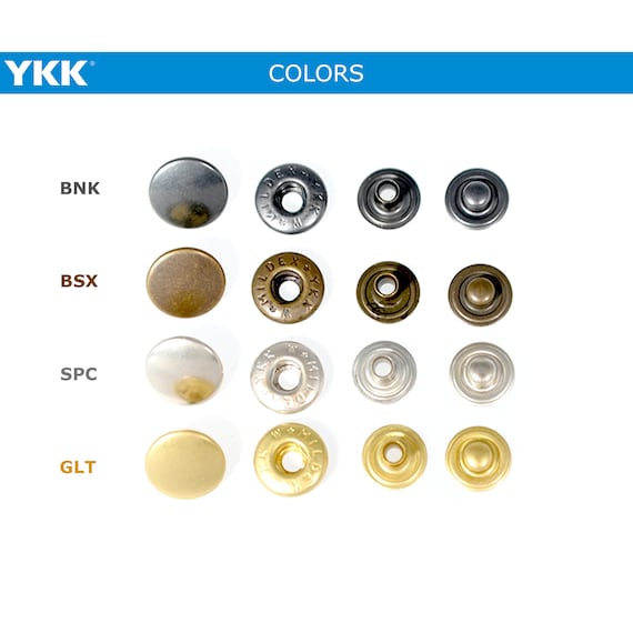 YKK SW35 Mildex Four Parts Alfa Button, Snap Button, Brass Button