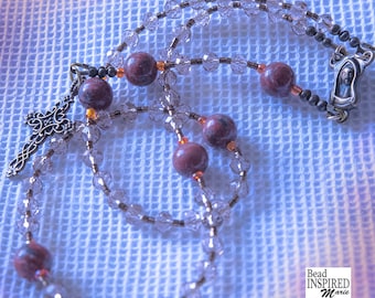 Crystal & Seasame Jasper Rosary