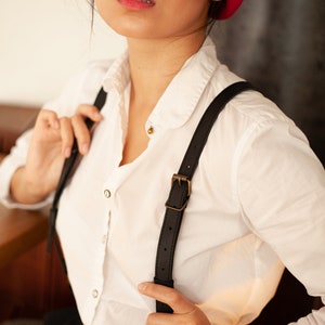 Women leather suspenders, Female Suspenders, Gifts for Her, Gifts for wife, Suspenders for a girl image 3