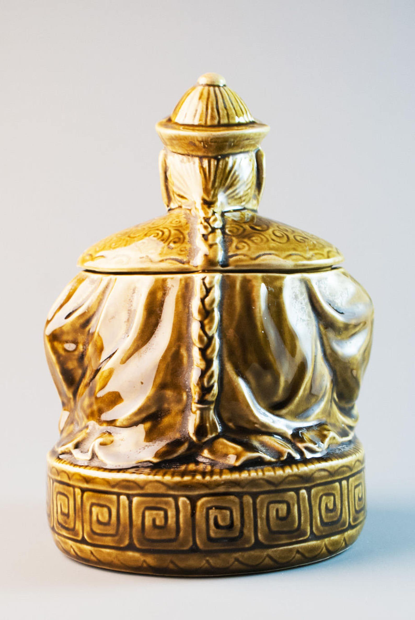 SADLER Oriental TEA Caddy Man Olive Green Glaze Tea Caddy Etsy