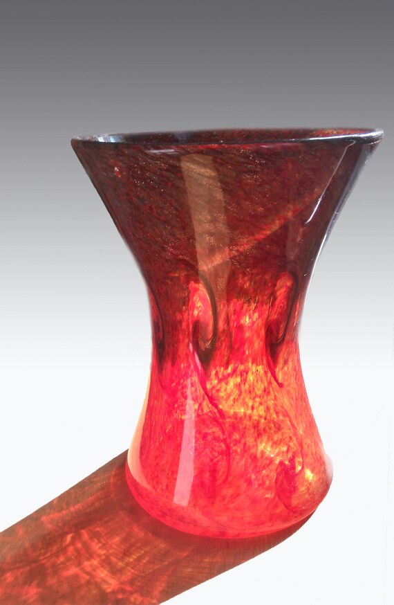 STRATHEARN Red Glass Vase Collectable Vintage Scottish il 570xN 5bev