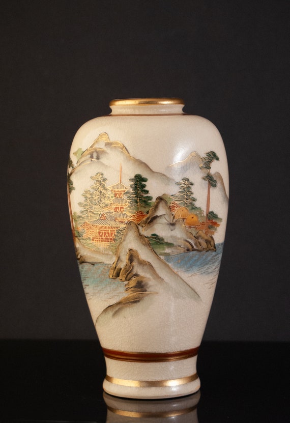 Rare vase Satsuma japonais antique par le célèbre artiste Etsy France